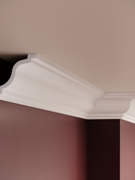 Cornisa decorativa din polimer rigid C15 - 8x8x200 cm